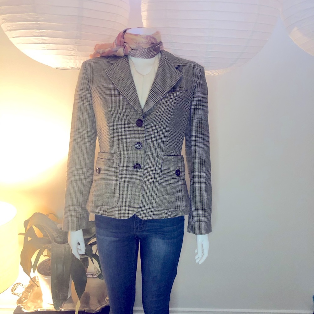 Anne Klein Classic Checkered Blazer